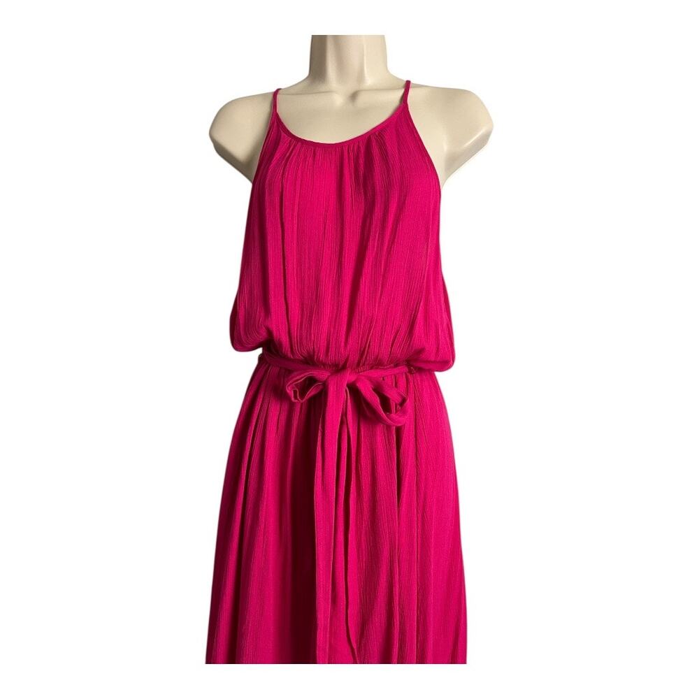 Ivory Cove Boutique Pink Resort Dress Cruise Vacation gauze Summer Fuscia S M - Picture 3 of 8